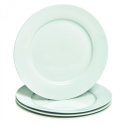ALWAYS HOME 4pk Classic White Dinner Plate
