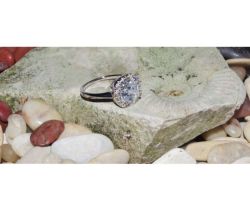 Silver Ring With Square Cz-stone