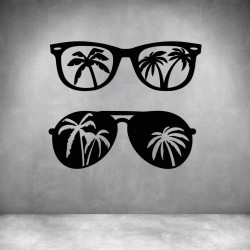 2 Piece Summertime Glasses - Matt Silver L 1000 X H 835MM