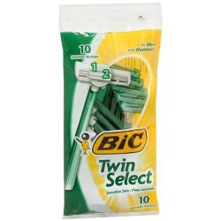 Bic Twin Select Sensitive For Men Disposable Shaver 10 Ea Pack Of 2