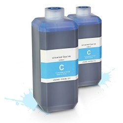 Sojiink Cyan Refill Ink 16.9 Oz Bottle Compatible With Most Inkjet Printers 2-PACK INCLUDES Refill Kit