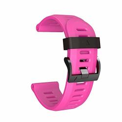 Lyperkin Compatible With Garmin Fenix 5X Watch Fashion Luxury Soft Silicone Quick Release Watchband Band Strap Bracelet Wirstband Replacement Band Compatible With Garmin Fenix 5X.