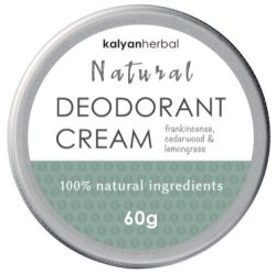 Kalyan Herbal Natural Deodorant Cream - Frankincense Cedarwood & Lemongrass