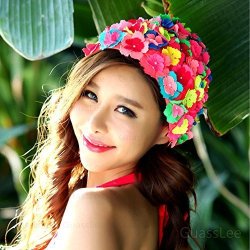 floral swimming cap