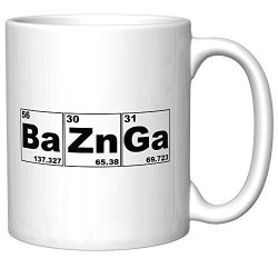 Big Bang Theory "bazinga" Coffee Mug With Periodic Table Elements