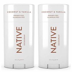 Native Deodorant Coconut & Vanilla Aluminum And Paraben Free 2.65 Oz 2 Pack