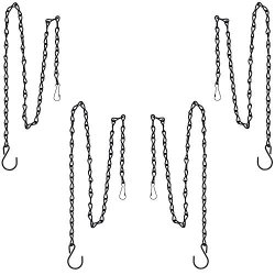 Outus 35 Inch Hanging Chain For Hanging Bird Feeders Birdbaths Planters And Lanterns 4 Pack Black
