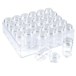 Deals on Juvale Plastic Glitter Container - 30-PACK Clear Bead Storage  Containers With Storage Box Plastic Pot Jars For Rhinestones Nail Art  Supplies Craft Supplies Cosmetic, Compare Prices & Shop Online