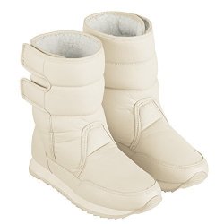 Fleece-lined Slip-resistant Winter Boot Cream 8