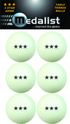 3 Star Table Tennis Balls - White