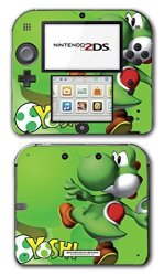 Yoshi New Super Mario Bros World Land Cute Green Egg Video Game Vinyl Decal Skin Sticker Cover For Nintendo 2DS System Console