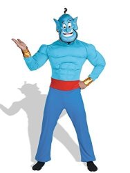 Aladdin Genie Male Muscle Costume - Adult Costumes