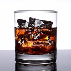 Personalized - Customized Cube Rocks Whiskey Glass Limited Edition Cube Whiskey Glass Birthday Gift For Men & Women - Vintage Anniversary Gift Ideas