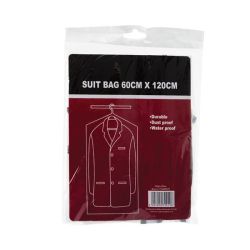 Bulk Pack X 5 Suit-bag Plastic Zippered 60X120CM
