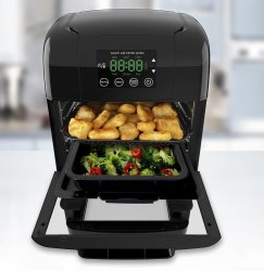 milex digital hurricane power 12l airfryer oven with rotisserie