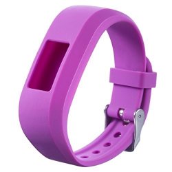 Dreamyth Replacement Sports Silicone Watch Bracelet Strap Band For Garmin Vivofit Jr Junior Kids Fitness Purple