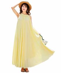 Medeshe Women's 2017 Holiday Beach Maxi Dress Plus Size Wedding Bridesmaid Dress Medium Petite Yellow