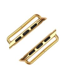 Stainless Steel Adapter Huanlongtm Iwatch Band Adapter Connection Watch Strap Connector For Apple Watch Iwatch 42MM Gold