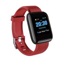 HEART Rate Blood Pressure Smart Watch Red