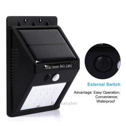 Solar Powered LED Wall Light With Motion Sensor
