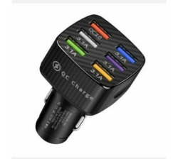 6 Ports Fast Charging Power Adapter Mobile Phone Car Charger