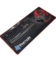 Dragon War Friction Keyboard Mat + Mouse Mat 2in1