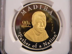 Mandela 2008 90th Birthday Half Oz Gold 24 Carat Coin - Ngc Pf69 Ultra Cameo
