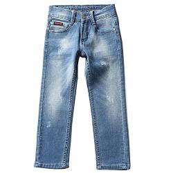 Boy's Jeans Adjustable Waistband Skinny Fit Blue Jeans For Boys