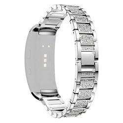 Biyate Gear Fit 2 Watch Bands Men's Women's Accessories Stainless Steel Metal Watch Bands For Samsung Galaxy Gear Fit 2 Fit 2 Pro Large 6.7-8.5 Inches