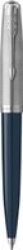 51 Ballpoint Pen - Medium Nib Black Ink Midnight Blue With Chrome Trim