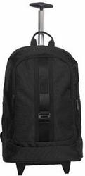 Macaroni Caretto 17" Dotted Nylon Trolley Backpack in Black