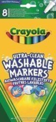 Crayola 8 Ultra Clean Fineline Washable Markers