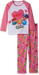 Shopkins Little Girl's Shopkins Sweet Pajama Set Sleepwear Pink 4 5