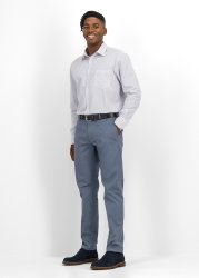 Flat Front Slim Fit Sateen Trousers