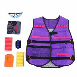Zyyini Elite Tactic Vest Kids Toy Clip Vest Thickened Toy Nerfs Clip Jacket Foam Dart Bullet Holder Camouflage For Nerfs N-strike