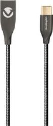 Volkano Iron Series Round Metallic Spring Type-c Cable - 1.2M - Black