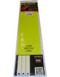 Lever Arch File Labels Value Pack 100 Pack Yellow