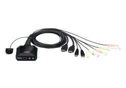 Aten 2 Port USB 4K HDMI Cable Kvm Switch