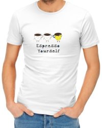 Espresso Yourself Mens T-Shirt - White XL