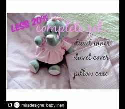 Baby Girl Reversible Standard Camp Cot Duvet Cover Set