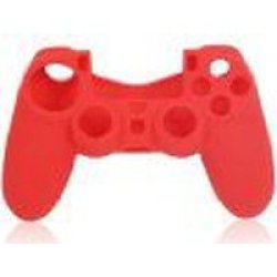 PS4 Pro Soft Silicone Protective Cover With Ribbed Handle Grip Red