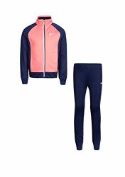 Nike Little Girls' Therma-fit Full Zip Hoodie & Jogging Pants 2 Piece Set Coral 36E166-U9J navy 6X