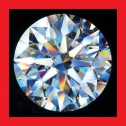 Russian Starz Simulated Diamond - Colourless Round Hearts & Arrows Brilliant Facet
