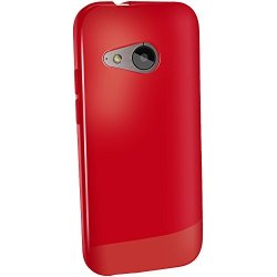 Igadgitz Solid Red Glossy Tpu Gel Case For Htc One MINI 2 2014 Htc One Remix M8 MINI + Screen Protector