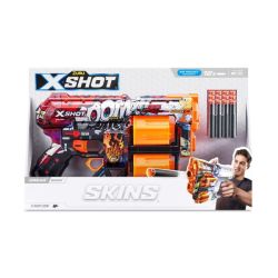 X-shot Skins Dread Dart Blaster 12 Darts By Zuru- Assorted