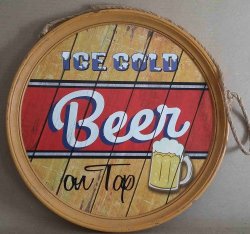 Beer Ice Cold Beer Sold Here..vintage Style Wall Plaque Mt6
