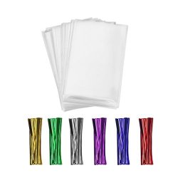 400 Clear Small Treat Cello Bags And Ties 3X4 For Lollipop Cake Pop Candy Buffet Chocolate Cookie Wedding Supply