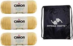 Autumn Maize H97COL-8 3-Pack Caron Simply Soft Collection Yarn Bulk Buy