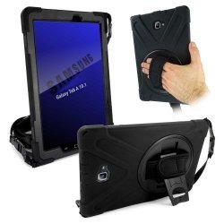 Tuff-Luv Rugged Case & Stand For Samsung Galaxy Tab A 10.1 With S-pen Black
