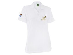 Springbok Ladies Pique Golf Shirt - White S